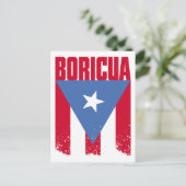 Boricua-Flagge Postkarte (Stehend Vorderseite)