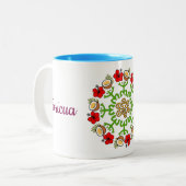 Boricua-Flamboyan-Tasse Zweifarbige Tasse (Vorderseite Links)