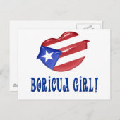 Boricua Girl Postkarte (Vorne/Hinten)