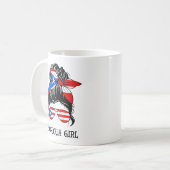 Boricua Girl Puerto Rico Flag Kaffeetasse (Vorderseite Links)