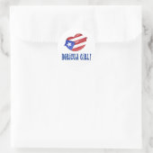 Boricua Girl Runder Aufkleber (Tasche)