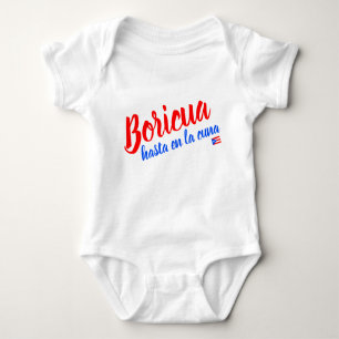 Boricua Hasta en la Cuna Puerto Rico Baby Strampler