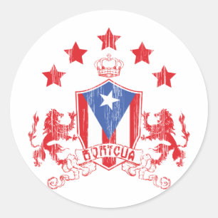 Boricua Heraldy Runder Aufkleber