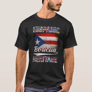 Boricua Hispanic Heritage Monat Puerto Rico Fahne T-Shirt