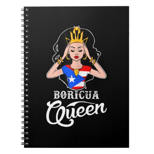 Boricua Königin Puerto Rico Geburtstag für Girl-Fr Notizblock (Vorderseite)
