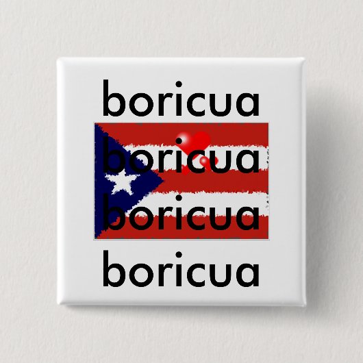 Boricua Liebeknopf Button (Vorderseite)