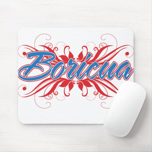 Boricua mit Blumen Mousepad (Mit Mouse)