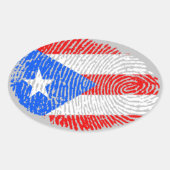 Boricua Oval Sticker (Vorderseite)