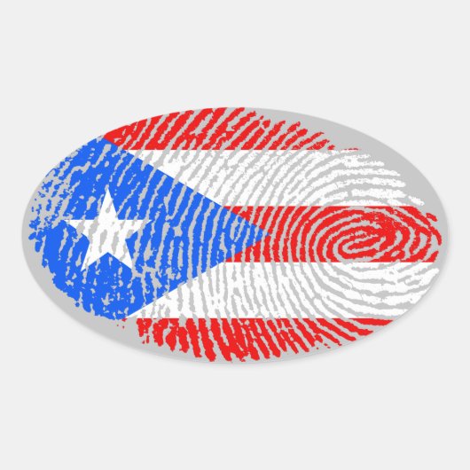 Boricua Oval Sticker (Vorderseite)