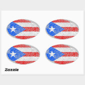 Boricua Oval Sticker (Blatt)