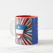 Boricua Pride Zweifarbige Tasse (Vorderseite Links)