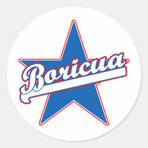 Boricua-Produkte und T-Shirt Runder Aufkleber
