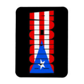 Boricua Puerto Rican Flag Typography Magnet (Vertikal)