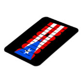 Boricua Puerto Rican Flag Typography Magnet (Linke Seite)