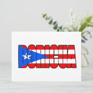 Boricua Puerto-ricanische Flaggentypografie Karte