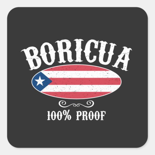 Boricua Puerto Rico 100 % Aufkleber (Vorderseite)