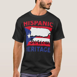 Boricua Puerto Rico Flag Hispanic Heritage Monat K T-Shirt