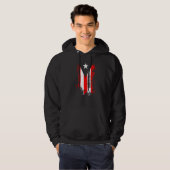 Boricua Puerto Rico - Premium-Flagge Hoodie (Vorne ganz)