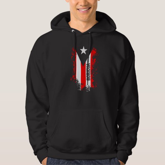 Boricua Puerto Rico - Premium-Flagge Hoodie (Vorderseite)