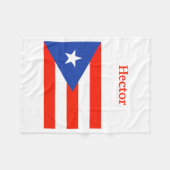 Boricua Puertorikaner Bandera 4Hector (Name) Fleecedecke (Vorderseite (Horizontal))