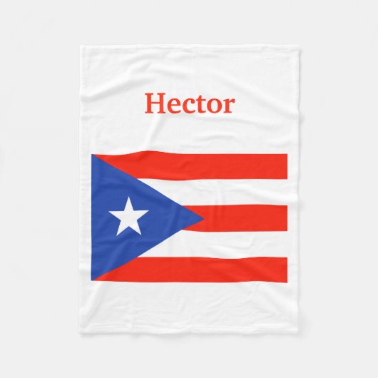 Boricua Puertorikaner Bandera 4Hector (Name) Fleecedecke (Vorderseite)