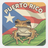 Boricua Quadratischer Aufkleber (Vorderseite)