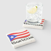 Boricua Steinuntersetzer (Seitenansicht)