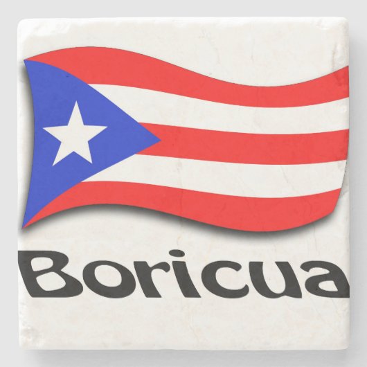 Boricua Steinuntersetzer (Vorderseite)