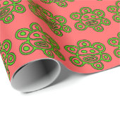Boricua Sun Green Christmas wrapping paper Geschenkpapier (Rolleneckpunkt)