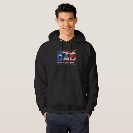 Boricua Vater De Pura Cepa Puerto Rico Flag Puerto Hoodie (Vorne ganz)