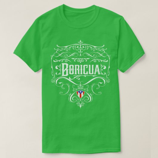 Boricua Vintag Art Deco T-Shirt (Design vorne)