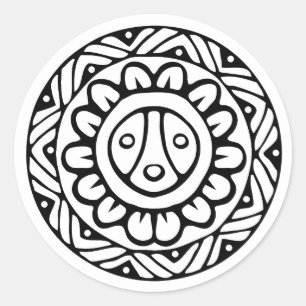 Borikén Eingeboren-Aufkleber Runder Aufkleber