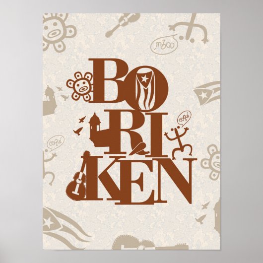 Boriken Puerto Rico Taino Wall Art Download Poster (Vorne)