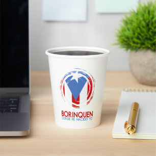 Borinquen, La Borinquena, Puerto Rico Papiertasse Pappbecher