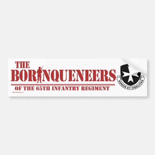 Borinqueneers Autoaufkleber (Vorne)