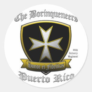 Borinqueneers Runder Aufkleber