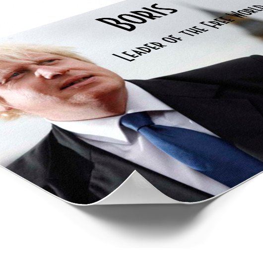 Boris Johnson: Führer der freien Welt Poster (Ecke)