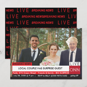 Boris Johnson HOCHZEITSGAST Lustige TV-Nachrichten Einladung