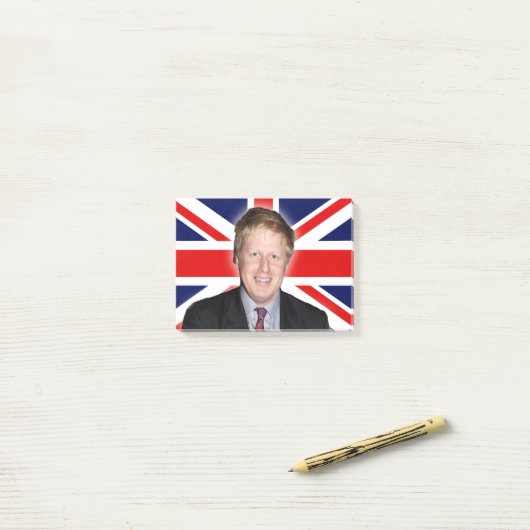 Boris Johnson Premierminister Post-it Klebezettel (Auf Schreibtisch)