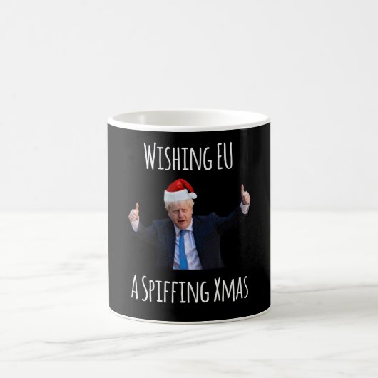 Boris Johnson wünscht sich EU ein Weihnachtsfest Kaffeetasse (Mittel)