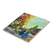 Boris Kustodiev: Gemälde zu den Herbstfestlichkeit Fliese (Seite)