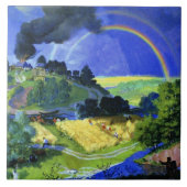 Boris Kustodiev Kunstwerk nach dem Sturm, Fliese (Vorderseite)