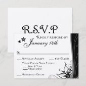 Boris Melinda Hochzeit RSVP Karte (Vorne/Hinten)