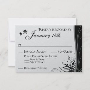 Boris Melinda Hochzeit RSVP Karte