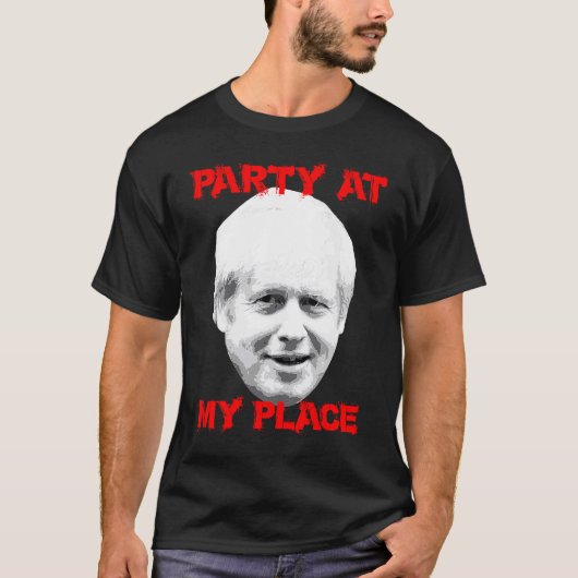 Boris Party an meinem Platz Johnson politisch, abe T-Shirt (Vorderseite)