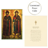 Boris und Gleb Orthodoxe Christliche Gebetskarte Platzkarte