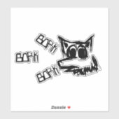 Bork Bork Hund Aufkleber (Blatt)