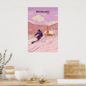 Bormio Skigebiet Reiseplakat Poster (Küche)