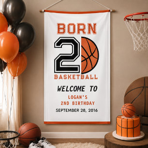 Born 2 Ball Basketball 2. Geburtstagsfeier Banner