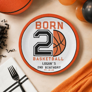 Born 2 Ball Basketball 2. Geburtstagsfeier Pappteller